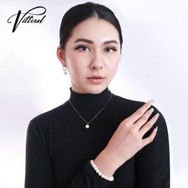 Real Pearl Jewelry Gift for Women, Jewelry Set of Pearl Earrings, Necklace, Bracelet, Western Fine Jewelry for Women