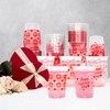 YISKUOPU 50Pcs Valentines Plastic Cups, 12oz Red Pink Valentines Day
