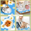 Kitchen Mat White Daisy Flowers Dish Drying Mat 16"x24" Bsorbent