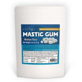 Eastanbul Mastic Gum Chewing Gum, 0.53oz (15g), Mastic Chewing Mewing for Jawline, Natural Tears in Resealable Bag, Medium Sized Natural Tears of Chios, Vegan, Non GMO