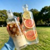 LFRNZS 25oz Clear Water Bottle with Time Marker - Motivational