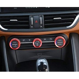 Alfa Romeo New Julia (952)/Stelvio Center Console Air Conditioner Switch Cover Ring Cover Garnish (Red)