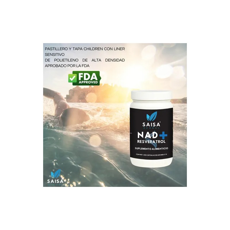 Nad 500 Cápsulas Resveratrol Suplemento Alimenticio