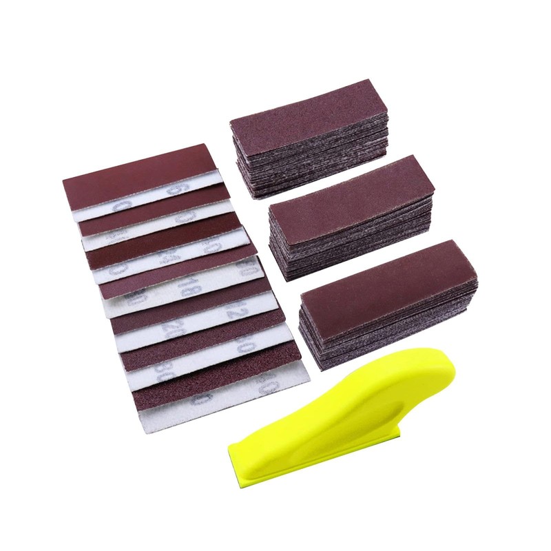 Baoblaze 121x Hand Sander Kit,Small Sanding Tool Craft 40,80 120