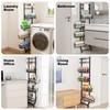 BUKFEN 6-Tier Slim Corner Shelf, Spice Rack Next to Fridge
