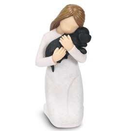 Carracci Dog Memorial Gifts for Loss of Black Dog, Dog Angel Remembrance Statue, Loss of Dog Sympathy Gift, Dog Death Sympathy Gifts, Passing Away Bereavement Gift for Dog Mom