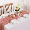 Aoksunova Muslin Wedding Table Runner, Dusky Pink, Rustic, Boho, 3