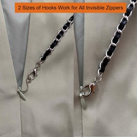 ZipSeven Zipper Puller for Dress and Boots Zipper Helper Zip Up and Down Pull Assistant with Easy Zip Aid Puller by Yourself with Jewelry (Black, Standard)