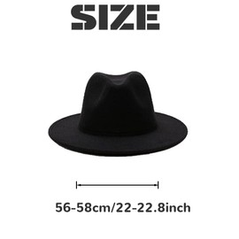 Wide Brim Fedora Hat Flat Church Derby Cap for Stage Performance Party Show Cosplay Wedding Daily Wear B One Size, b