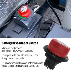 VOZINMOST Battery Disconnect Switch 50A-75A 12V-48V DC On-Off-Out Battery Master Cut Shut Off Isolator Switch for Marine Boat RV ATV Car, 1 Years Warranty