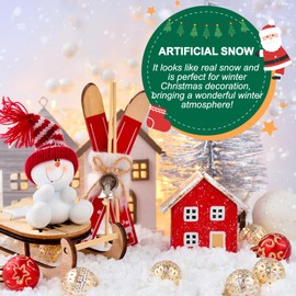 NEOACT 5.29 Ounces Fake Snow Christmas Decoration, Artificial Snow for Christmas Decorations, Fake Snow for Christmas Tree, Christmas Party, Christmas Village, Christmas Decor and Winter Displays