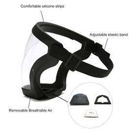 FORNORM Anti-Fog Protective Cover, Full Face Shield Dust Masks for Sanding Adjustable Breathable, Face Visor Shield for Male Female