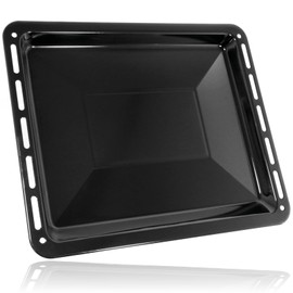 SPARES2GO Large Vitreous Enamel Oven Baking Tray Compatible with Flavel, Areclik (455mm x 375mm)