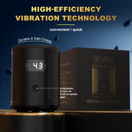 Tattoo Ink Mixer, Mini Vortex Shaker, Suitable for Tattoo Ink, Acrylic Paint, Nail Polish Vortex Mixer. The Black Model is Equipped with 3 Speed Settings