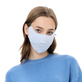 OhSunny Women Winter Half Face Covering Windproof Face Mask Balaclava Dustproof Fleece Sports Outdoor Face Cover WNN3T159D Light Blue