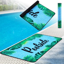 Tinideya 24" x 48" Poolside Non Slip Mat Walk Pool Mats for Floor Outdoor Rubber Mats with Drainage Outdoor and Indoor Dock Safety Pool Mat
