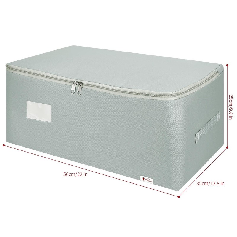 Vinsani 3pk Storage Bags Organiser 50L Huge Capacity Double Zipper