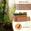 Outdoor Patio Bench With Planter Box Wood Contemporary Design For