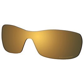 Saucer Premium Replacement Lenses for Oakley Antix Sunglasses, High Definition - Bronze Gold Polarized