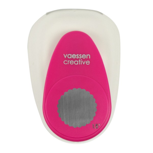 Vaessen Creative Craft Paper Punch Scalloped Circle Motive Puncher, Multi-Colour,