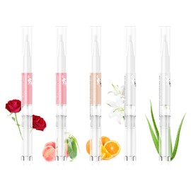 Nutrition Oil Pen, Nail Oil Cuticle, AISEELY 5pcs Mix Flavors Cuticle Oil Pens for Repairing Cracked Cuticle Oil for Nails, Random Color&Flavor, 5 Count (Pack of 1)