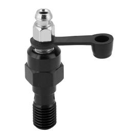 Hollow Screw with Bleed Nipple M10X1-M10X1.0 mm Motorcycle Bleed Screw, Universal Aluminium Brake Master Cylinder Bleeding Screw Nipple Hollow Screw + Dust Cap (Black)