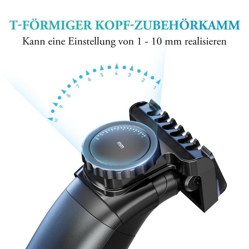 kensen Men's Shaving Head for Intimate Shaver, T-Shaped Replaceable Shaving
