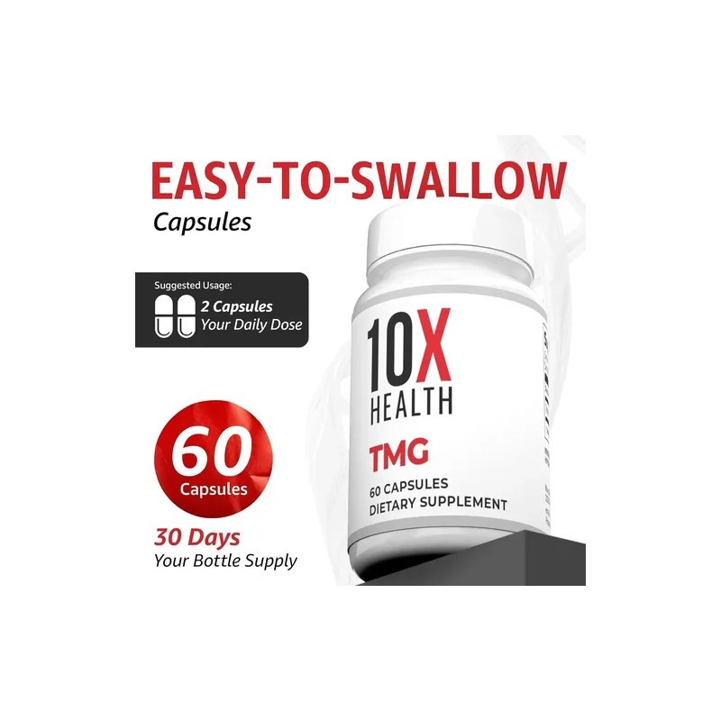 10x Health Tmg Trimetilglicina 1000mg Soporte Energía 60cáps