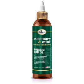 Difeel Aceite Premium Para El Cabello De Romero Y Menta Con Biotina 8 Oz. - Aceite Natural Para El Crecimiento Del Cabello