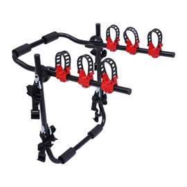 Car Bicycle Rack 3-Bike, Vehicle Trunk Mount Bike Rack Foldable Bicycle Carrier Holder for Most Cars SUV Sedan Hatchback Minivan, 44lbs Load