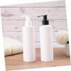 WOONEKY 5pcs Travel Pump Bottles Refillable Plastic Emulsion Containers for