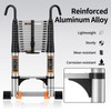 Telescoping Ladder Aluminum with stabilizer bar，Lightweight Multi-Purpose Extension Ladder，Telescopic Ladder，Portable