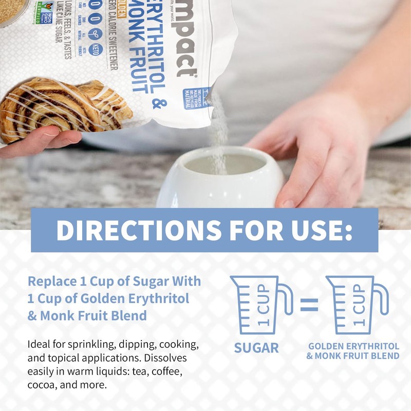 Impact - Golden Erythritol & Monk Fruit - Zero Calorie