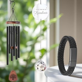 Set of 9 Eternal Blue Decorative Cremation Urns for Ashes Adult Male & Female Includes 1 Large Urn, 4 Keepsakes, 1 BraceletUrn, 1 Suncatcher, 1 Wind Chime & 1 Necklace for Human Ashes