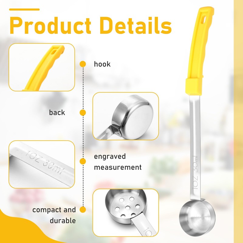 Teenyyou 8 Pcs Portion Control Serving Spoons Portion Scoops Cups