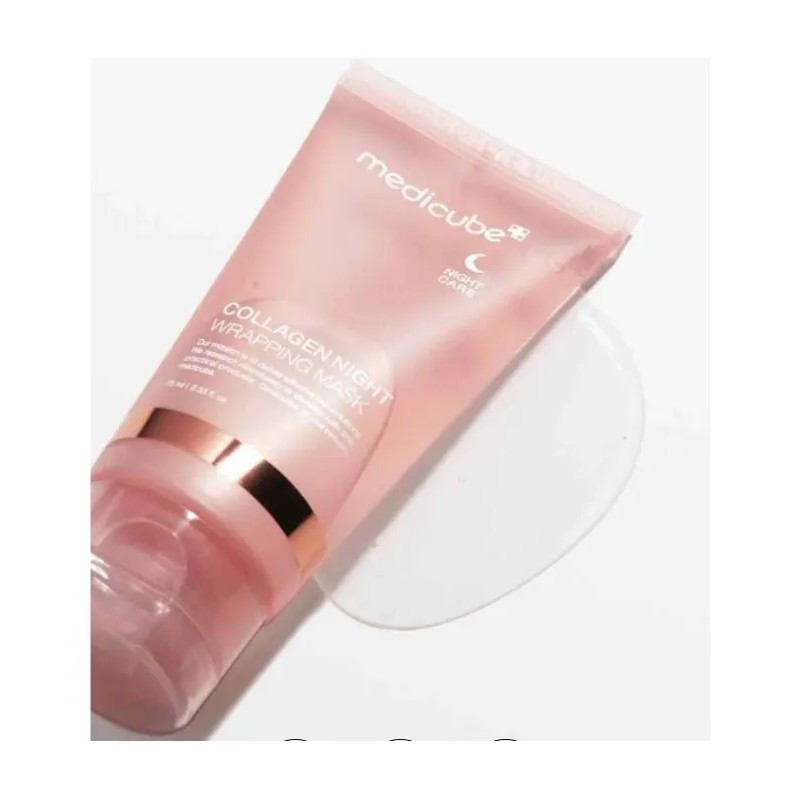 Medicube Mascarilla Nocturna Collagen Wrapping, Reafirma e Hidrata, 75 ml