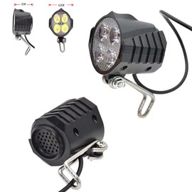 XinGeeek Ebike Headlight and Tail Light Sets,24-48V Ebike Turn Signal Kit,E-Bike Front Rear Warning Lights with Switch for Electric Bike (B)