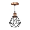 ledscom.de Vintage Retro Pendant Light, Bronze, E27 Socket, Cage Shade