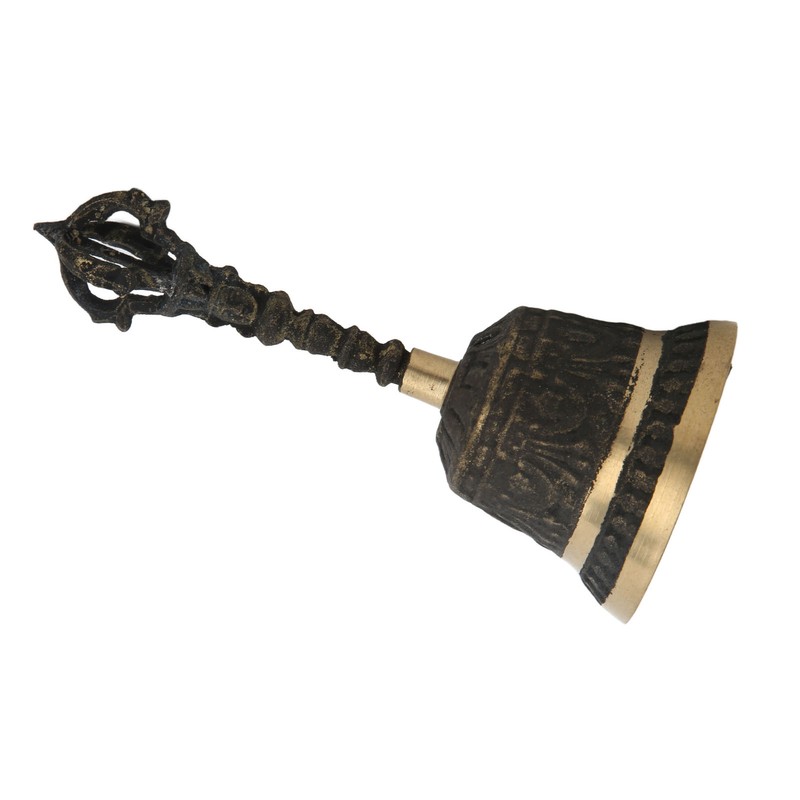 Rattle Retro Relief Hand Cranked Old Buddhist Meditation Bells Rattles