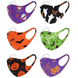 Unisex Solid Colors Fashion Washable & Reusable Cloth Face Masks, Breathable Comfort Face Covering (Assorted Set III - 6 Pack)