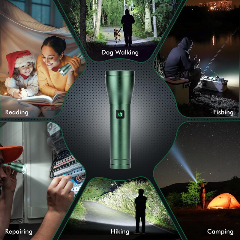 Sogidon Rechargeable Flashlights High Lumens 990,000L, 3 Modes Super Bright