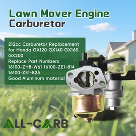 ALL-CARB 212cc Carburetor Replacement for Honda GX120 GX140 GX160 GX200 5.5HP 6.5HP 16100-ZH8-W61 W/Choke Lever Carb