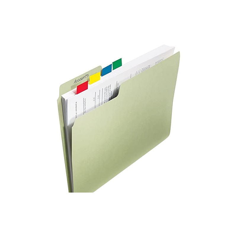 Filing Index Tabs Q-CONNECT PP 25,4x43,7mm 50 Sheets Blue/Paper and