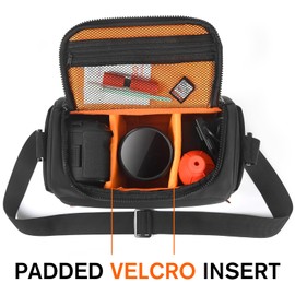 FOSOTO Camera Bag, Waterproof Shockproof Camera Case, Large Capacity Camera Bag for DSLR and Lenses, PU Leather Compatible with Canon EOS 2000d 4000D, Nikon Z50 D3200 D5200 Sony a7