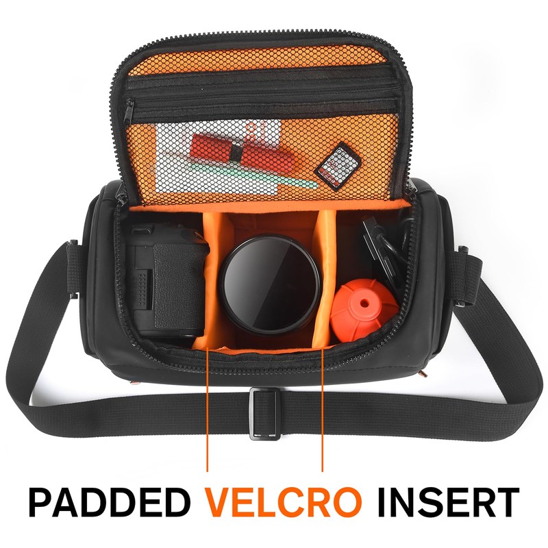 FOSOTO Camera Bag, Waterproof Shockproof Camera Case, Large Capacity Camera
