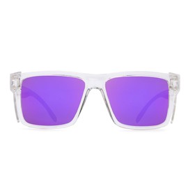 Polarized Safety Glasses Z87 ANSI Certified – UV400 Work Sunglasses with Removable Side Shields, Impact Resistant Protective Eyewear for Construction, Industrial, Outdoor Use(Clear Purple Mirror)