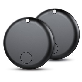 Air Tags Android Smart Tag, Bluetooth Tracker Compatible with Google's "Locate My Device" App (Android Only) for Keys, Suitcases, Backpacks, Purses and Other Items, Black, Pack of 2