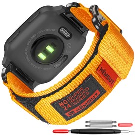 torbollo Compatible for Garmin Watch Band Venu/Venu Sq/Venu Sq 2/Venu Sq Music/Venu 2 Plus (Venu 2/Venu 2S Not Supported), Nylon Sports Strap With Woven Loop Design, 20mm Replacement Strap