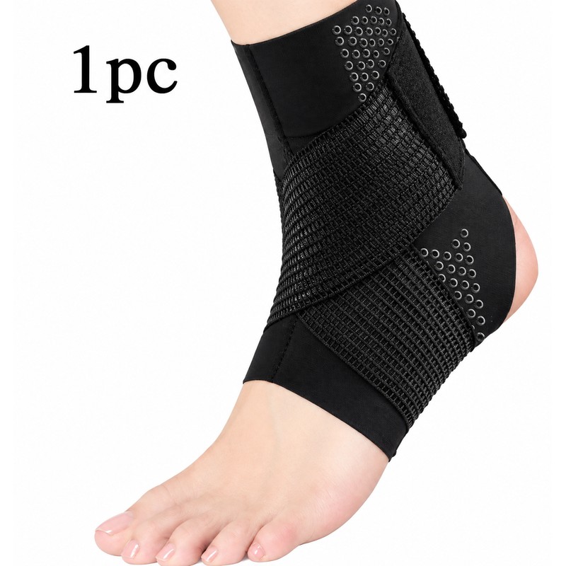 Adjustable Thin Ankle Support Brace for Running & Cycling –