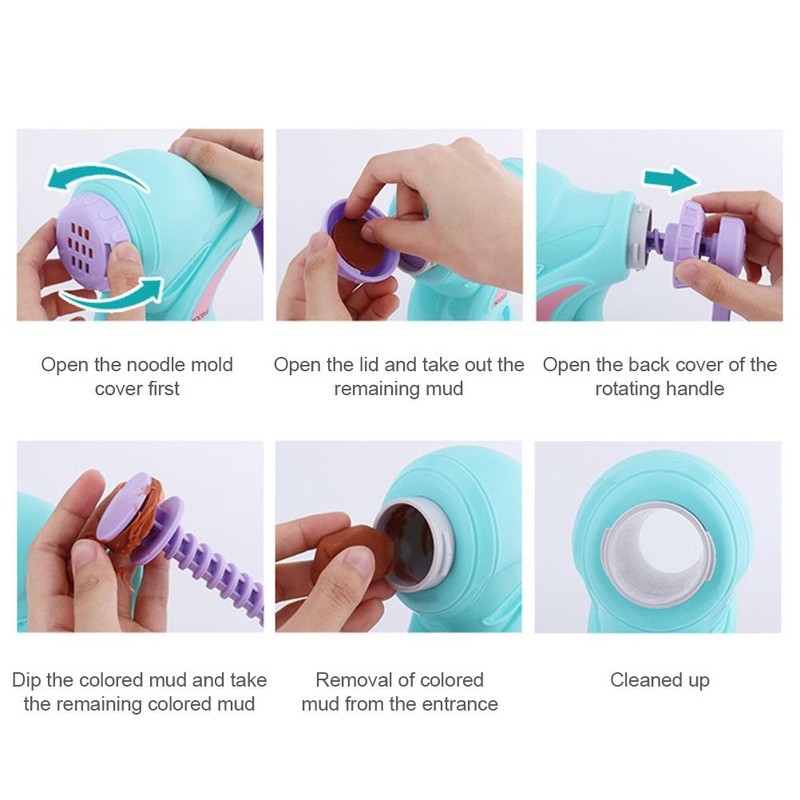 DIY Dough Noodle Maker Ice Cream Machine Mold Play Toy